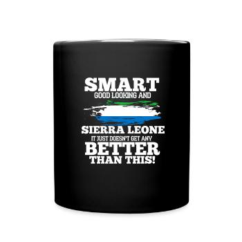 Sierra Leone - Tasse einfarbig - Schwarz - Vorne