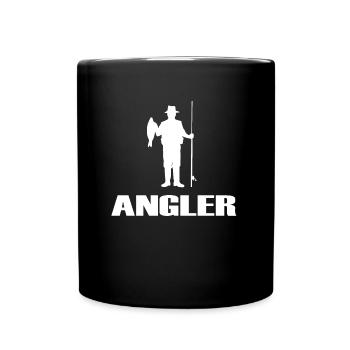 Angler - Tasse einfarbig - Schwarz - Vorne