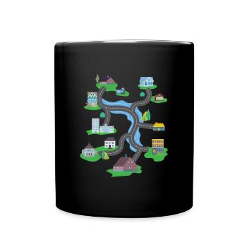 Play Rug Play Mat Massage - Full Colour Mug - black - Front