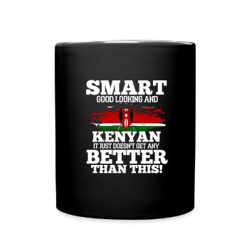Kenia - Tasse einfarbig - Schwarz - Vorne