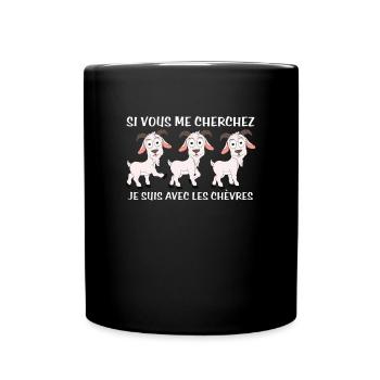Cadeau agriculteur éleveur de chèvres - Mug uni - noir - Devant