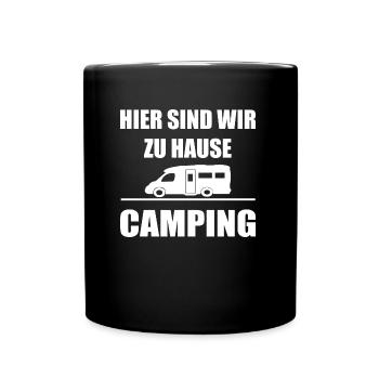 camping - Tasse einfarbig - Schwarz - Vorne