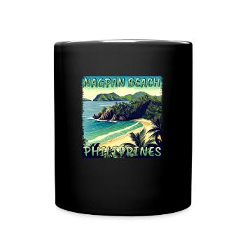Summer Holidays Nagpan Beach: Grunge Sunshine - Full Colour Mug - black - Front
