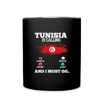 Tunisie - Mug uni - noir - Devant