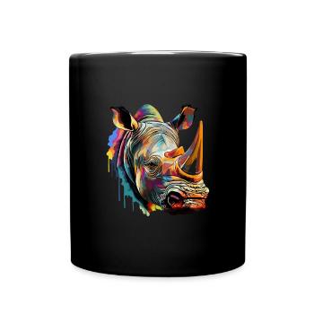 Rhinozeros - Tasse einfarbig - Schwarz - Vorne