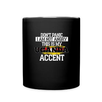 Uganda - Tasse einfarbig - Schwarz - Vorne