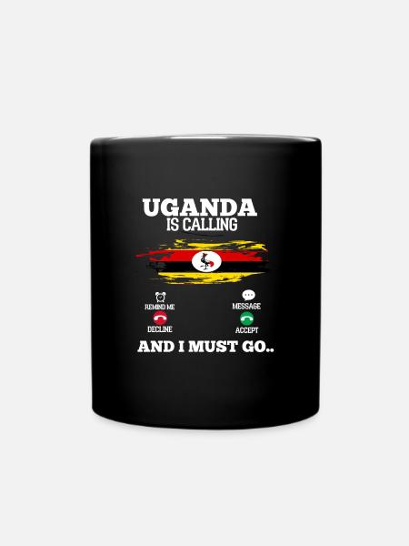 Uganda - Tasse einfarbig - Schwarz