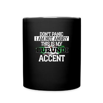 Burundi - Tasse einfarbig - Schwarz - Vorne