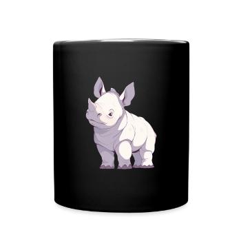 Rhinozeros - Tasse einfarbig - Schwarz - Vorne