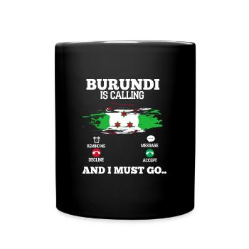 Burundi - Tasse einfarbig - Schwarz - Vorne