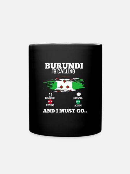 Burundi - Tasse einfarbig - Schwarz