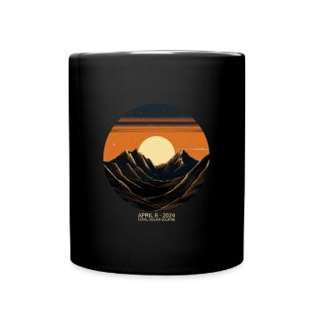 Celestial Dance 2024: America's Solar Spectacle - Full Colour Mug - black - Front