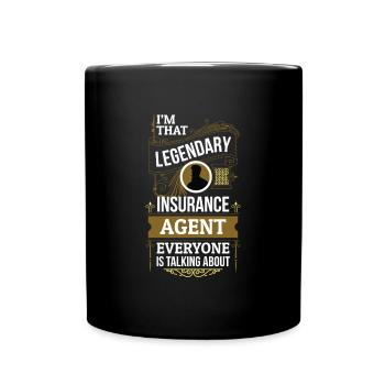 Agent d’assurance légendaire Versicherung - Mug uni - noir - Devant