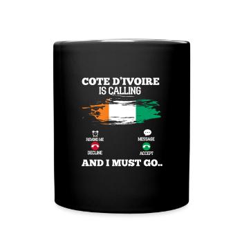 Côte d’Ivoire - Mug uni - noir - Devant
