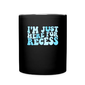 Ich bin nur hier f�r die Pause lustig zur�ck zu de - Tasse einfarbig - Schwarz - Vorne