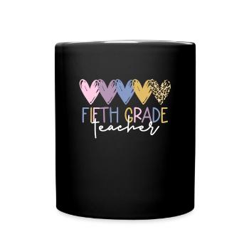 Lehrerin der f�nften Klasse zur�ck in die Schule f - Tasse einfarbig - Schwarz - Vorne