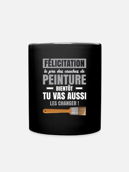 Annonce Grossesse Papa Peintre Bâtiment Humour - Mug uni - noir