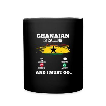 Ghana - Tasse einfarbig - Schwarz - Vorne