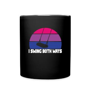 Bisexuel Je balance dans les deux sens drôle bi sexue - Mug uni - noir - Devant