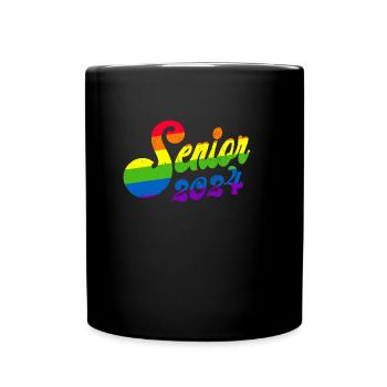 Class of 2024 Senior 2024 Rainbow Graduation 202 - Full Colour Mug - black - Front