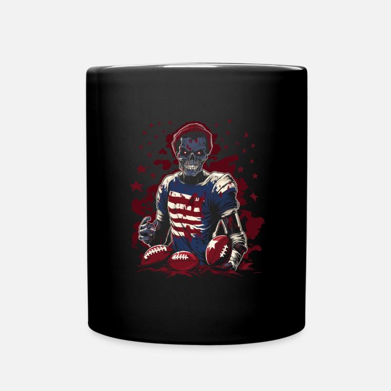 Costume de football américain effrayant Halloween - Mug uni - noir