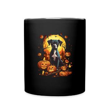 Halloween Dogs Fun Trick or Treat Spooky Dogs - Full Colour Mug - black - Front