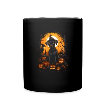 Halloween Dogs Fun Trick or Treat Spooky Dogs - Full Colour Mug - black - Front