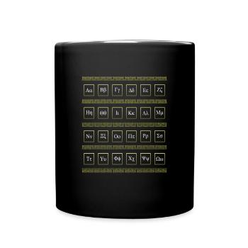 Greek alphabet Greece - Full Colour Mug - black - Front
