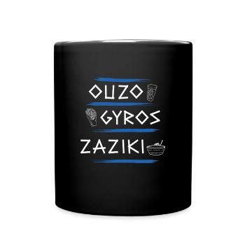Ouzo Gyros Zaziki Grèce Griechenland - Mug uni - noir - Devant
