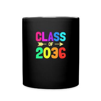 Class of 2036 back to school kindergarten teacher - Full Colour Mug - black - Front