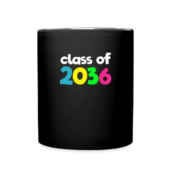 Class of 2036 back to school kindergarten teacher - Full Colour Mug - black - Front