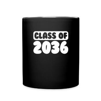 Class of 2036 back to school kindergarten teacher - Full Colour Mug - black - Front
