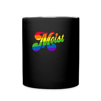 Feuchter Regenbogen lustiger Meme Sarkastischer Hu - Tasse einfarbig - Schwarz - Vorne