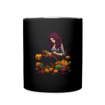 Creepy handicraft zombies for Halloween - Full Colour Mug - black - Front