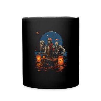 Zombie Apocalypse Champ de citrouille effrayant Halloween - Mug uni - noir - Devant