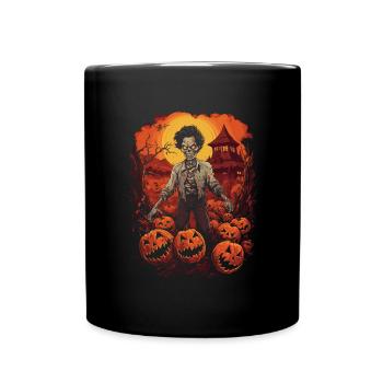 Zombie coréen effrayant d’Halloween - Mug uni - noir - Devant