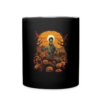 Zombie coréen effrayant d’Halloween - Mug uni - noir - Devant