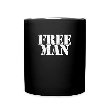 Freier Mann Freiheit Liberty Anti-Wich Männer frei - Tasse einfarbig - Schwarz - Vorne