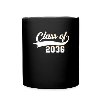 Class of 2036 back to school kindergarten teacher - Full Colour Mug - black - Front