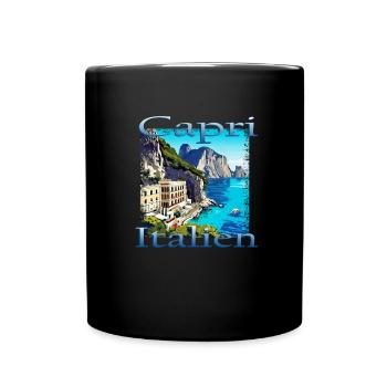 Hawaii Waikiki Beach O'ahu Honolulu Design - Tasse einfarbig - Schwarz - Vorne