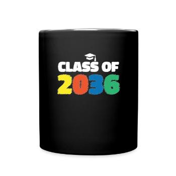 Class of 2036 back to school kindergarten teacher - Full Colour Mug - black - Front