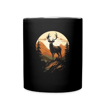 Prêt pour la saison de chasse Chasse au chevreuil pour les chasseurs - Mug uni - noir - Devant