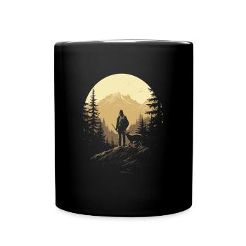 Ready for the hunting season Deer hunting for hunters - Full Colour Mug - black - Front