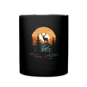 Prêt pour la saison de chasse Chasse au chevreuil pour les chasseurs - Mug uni - noir - Devant