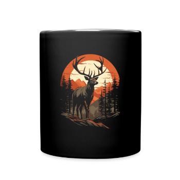 Prêt pour la saison de chasse Chasse au chevreuil pour les chasseurs - Mug uni - noir - Devant