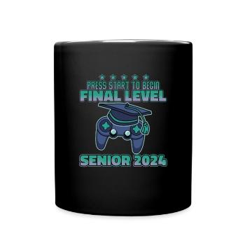 Press launch to launch the final level of 2024 - Full Colour Mug - black - Front