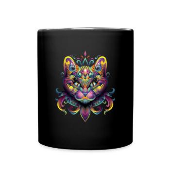 Artwork Cat Festival EDM Art - Mug uni - noir - Devant