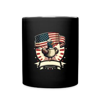 Patriotic USA Turquie Thanksgiving - Mug uni - noir - Devant