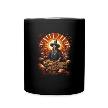Pèlerins et Indiens Action de grâce culturelle - Mug uni - noir - Devant
