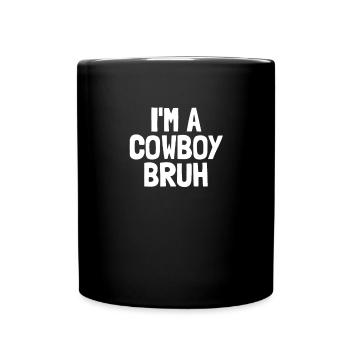 Je suis un bouillon de cow-boy drôle Halloween Boys Cow - Mug uni - noir - Devant
